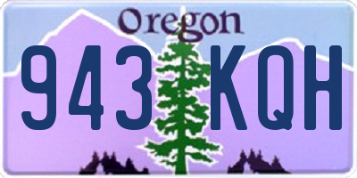 OR license plate 943KQH