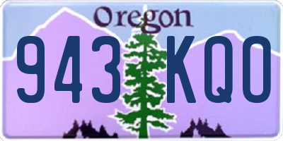 OR license plate 943KQO