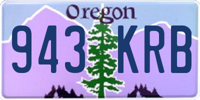 OR license plate 943KRB