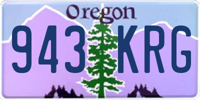 OR license plate 943KRG