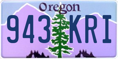 OR license plate 943KRI