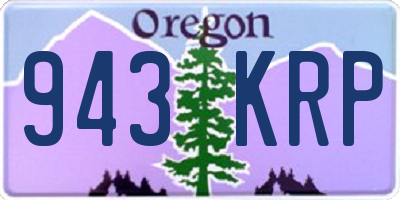 OR license plate 943KRP