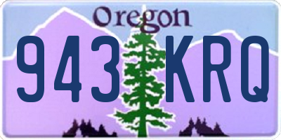 OR license plate 943KRQ