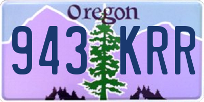 OR license plate 943KRR