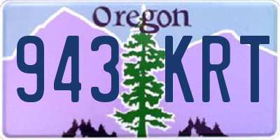 OR license plate 943KRT