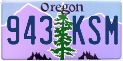 OR license plate 943KSM