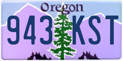 OR license plate 943KST