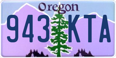 OR license plate 943KTA