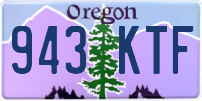 OR license plate 943KTF