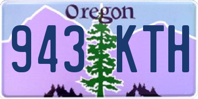 OR license plate 943KTH