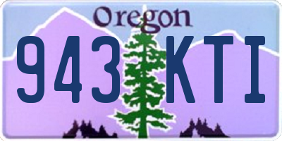 OR license plate 943KTI