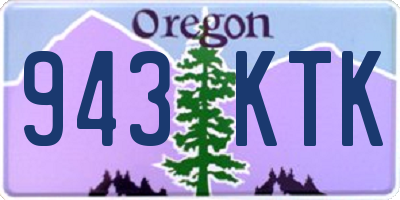 OR license plate 943KTK
