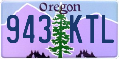 OR license plate 943KTL