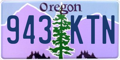 OR license plate 943KTN