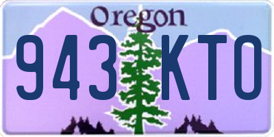 OR license plate 943KTO
