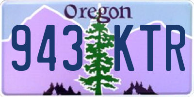 OR license plate 943KTR