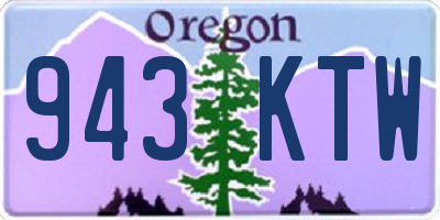 OR license plate 943KTW