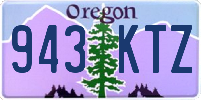 OR license plate 943KTZ