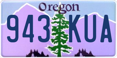 OR license plate 943KUA