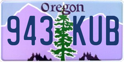 OR license plate 943KUB