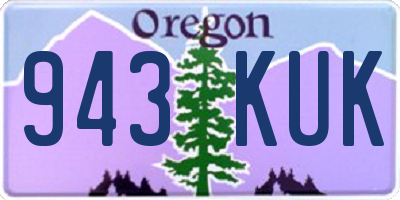 OR license plate 943KUK