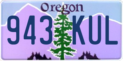 OR license plate 943KUL