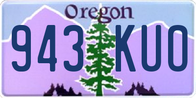 OR license plate 943KUO