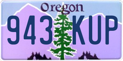 OR license plate 943KUP