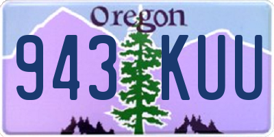 OR license plate 943KUU