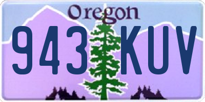 OR license plate 943KUV