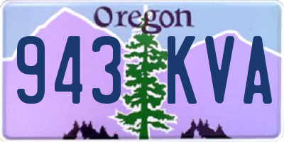 OR license plate 943KVA