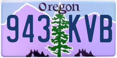 OR license plate 943KVB
