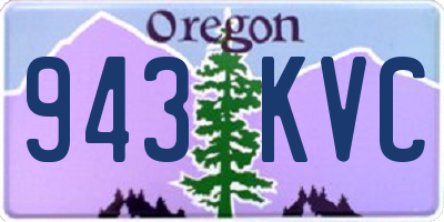 OR license plate 943KVC