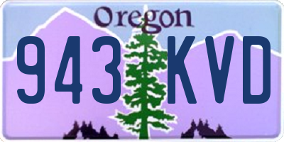 OR license plate 943KVD