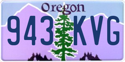 OR license plate 943KVG