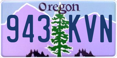 OR license plate 943KVN