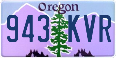 OR license plate 943KVR