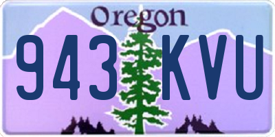 OR license plate 943KVU