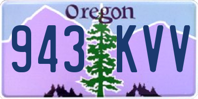 OR license plate 943KVV