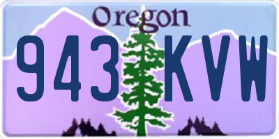 OR license plate 943KVW