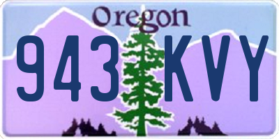 OR license plate 943KVY