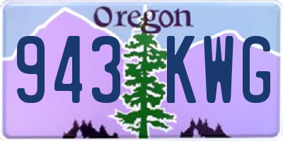 OR license plate 943KWG