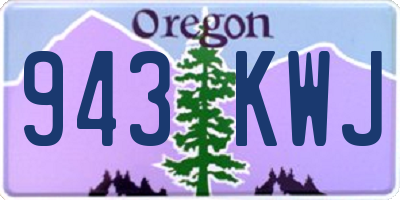 OR license plate 943KWJ