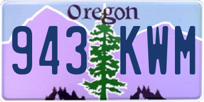 OR license plate 943KWM