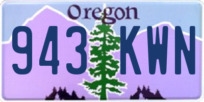 OR license plate 943KWN