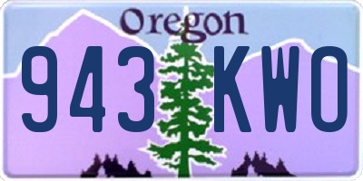 OR license plate 943KWO