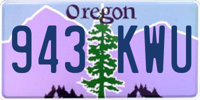OR license plate 943KWU