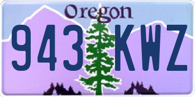 OR license plate 943KWZ