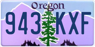 OR license plate 943KXF