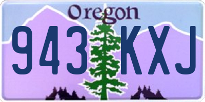 OR license plate 943KXJ